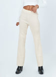 front view of model wearing Princess Polly Jayla Pants Beige 