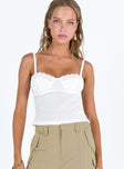 product Princess Polly Sleeveless Square Neck  Albyn Top White