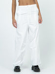 product Princess Polly High Waisted Pants  Austin Parachute Pants White