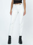 product Princess Polly High Waisted Pants  Dava Low Rise Pants White