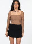 Front view of model wearing  front Selby Mini Skirt Black Petite Princess Polly  Mini Skirts 