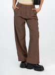 product Princess Polly High Waisted Pants  Archer Pants Brown Petite