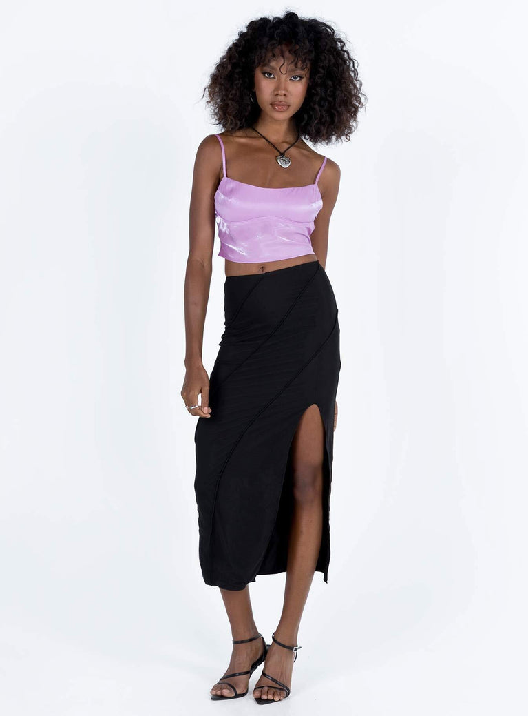 product Erika Midi Skirt Black Princess Polly  Midi Skirts 