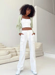 product Princess Polly High Waisted Pants High Waisted Pants High Waisted Pants  Toscan Cargo Pants White