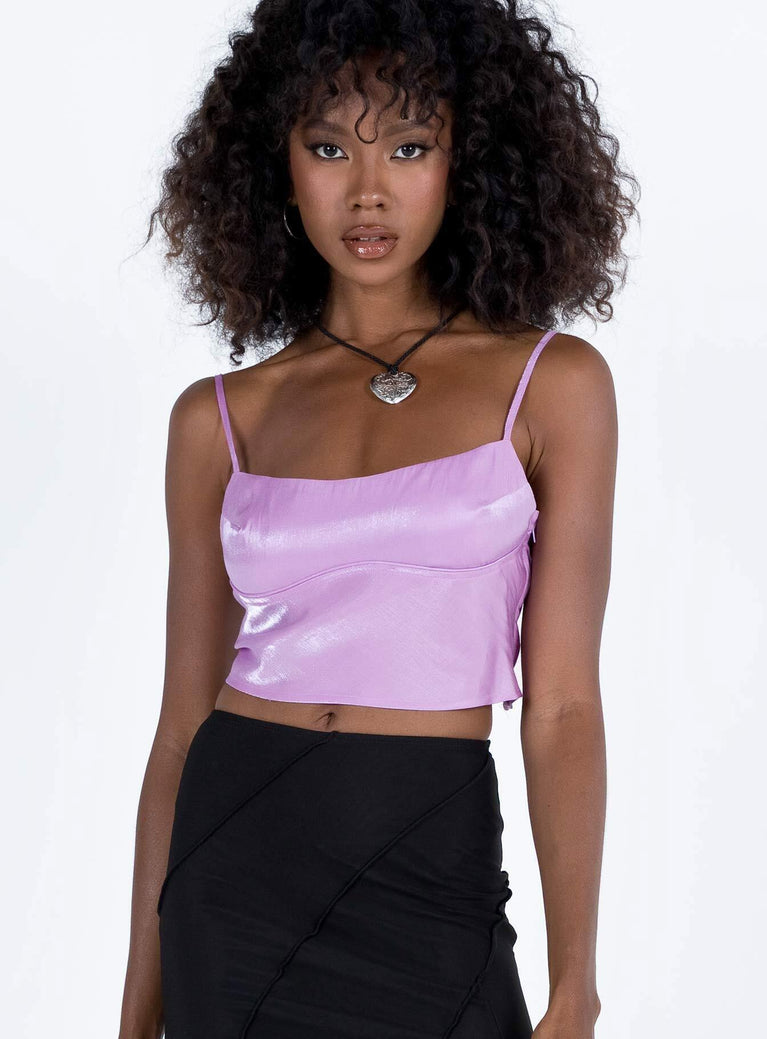 product Princess Polly Sleeveless Square Neck  Bellbrook Top Lilac