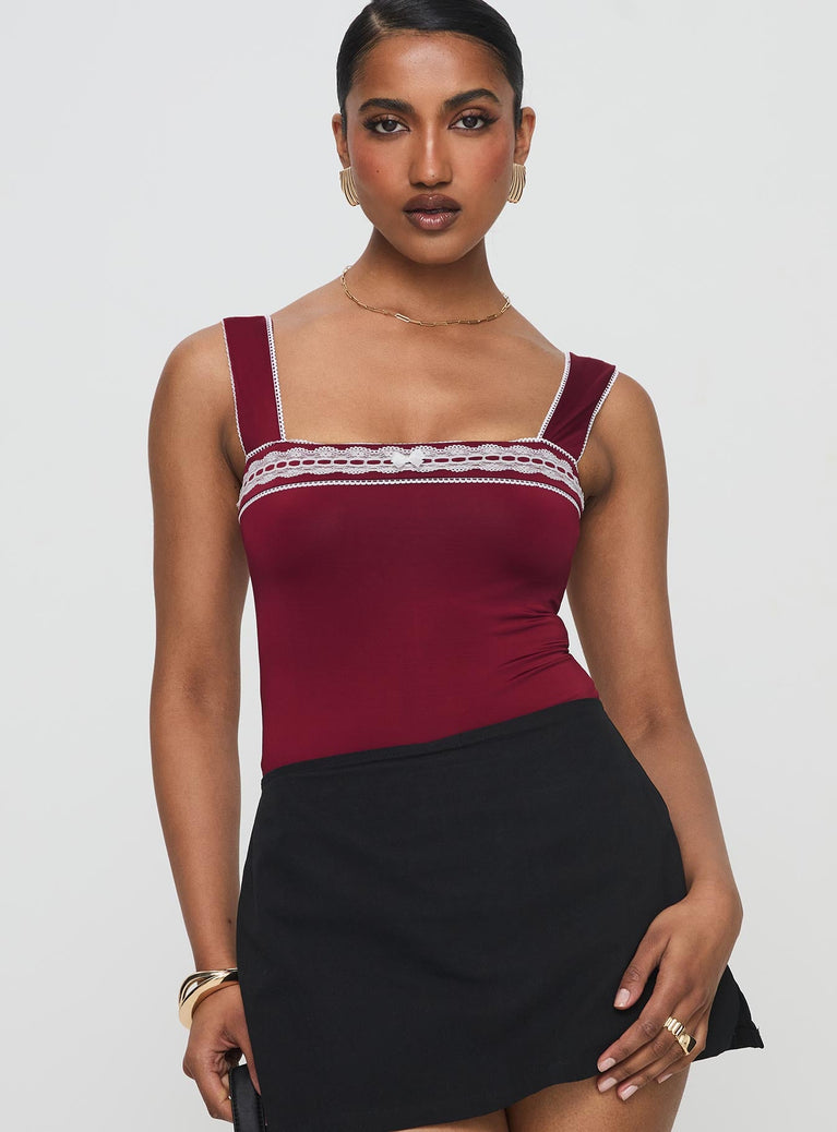 Keating Bodysuit Burgundy