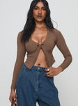 Rennes Twist Front Top Brown