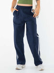 product Princess Polly High Waisted Pants  Cayman Pants Deep Navy / White