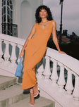 product Princess Polly Asymmetric Neckline  Eberose Reversible Maxi Dress Orange