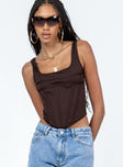 product Princess Polly Sleeveless Square Neck  Normani Top Brown