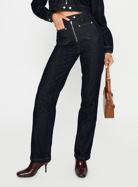 Stallion Straight Leg Jeans Indigo