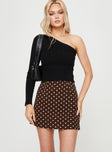 product Selby Mini Skirt Brown Polka Dot Princess Polly  Mini Skirts 