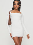 Zaatar Long Sleeve Mini Dress White