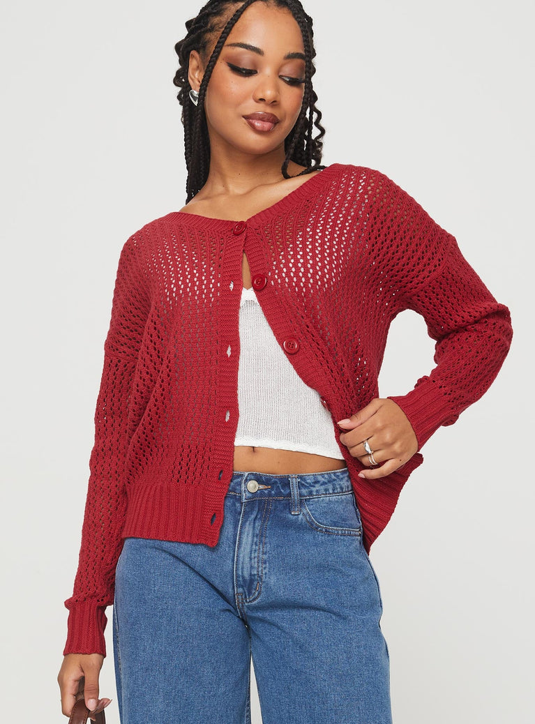 Galance Cardigan Red