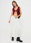 product Keira Tiered Maxi Skirt Porcelain Princess Polly  Midi Skirts 