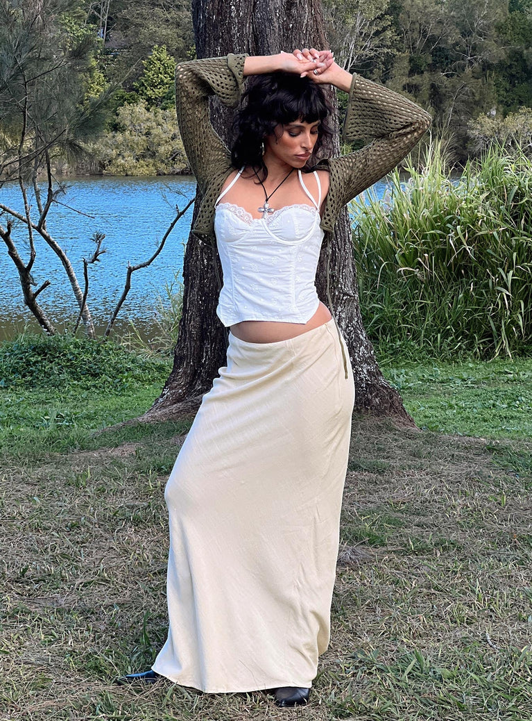 product Jodie Maxi Skirt Oatmeal Princess Polly  Maxi 