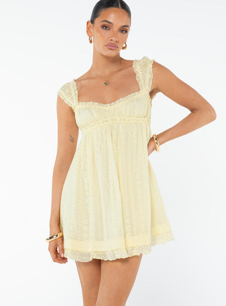 Carlita Mini Dress Yellow Tall