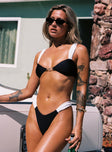 Siamese Bikini Top Black / White