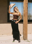 product Karley Low Waist Maxi Skirt Black Princess Polly  Maxi 