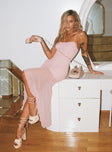 product Princess Polly Crew Neck  Bellair Mesh Maxi Dress Pink