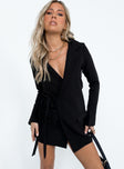 product Princess Polly V-Neck  Kyah Wrap Blazer Dress Black