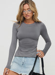 Uzo Long Sleeve Top Slate