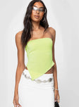 Carrow Strapless Top Green