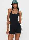 Run The Play Active Romper Black