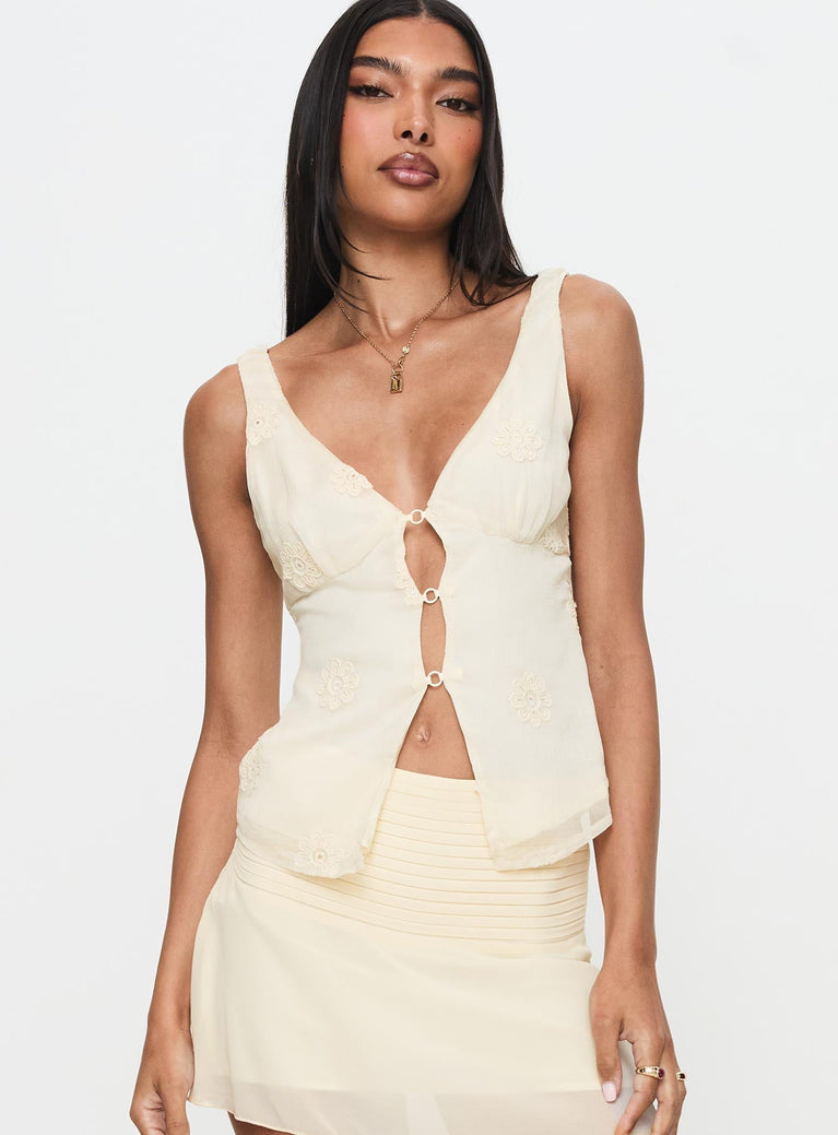 Barbuda Cut Out Top Cream