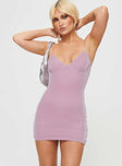 product Princess Polly Square Neck  Plaxco Mini Dress Purple