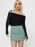 product Selby Gingham Mini Skirt Blue / Green Princess Polly  Mini Skirts 