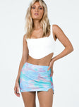   front view of model wearing Princess Polly Vacay Micro Mini Skirt Multi 