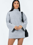 product Princess Polly High Neck High Neck  Sonelle Knit Mini Dress Grey