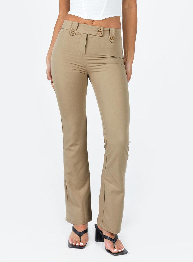 product Princess Polly High Waisted Pants  Veronika Pants Beige