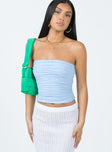 product Princess Polly Sleeveless Square Neck  Cecile Strapless Top Blue