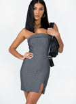 product Princess Polly Asymmetric Neckline  Sebastian Strapless Mini Dress Grey