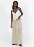 product Hold Me Close Maxi Skirt Beige Princess Polly  Mini Skirts 