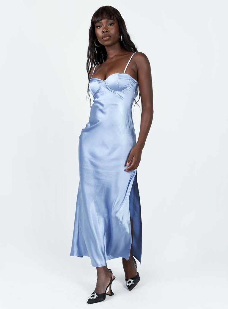 product Princess Polly High Neck  Creewood Maxi Dress Blue