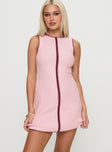 Carlisha Knit Mini Dress Pink / Red