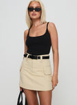 Tallan Utility Mini Skirt Beige