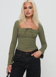 Linsley Long Sleeve Top Green