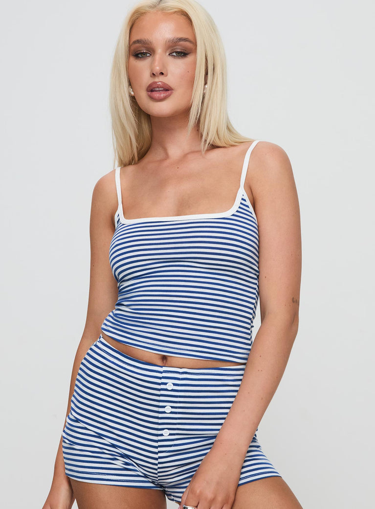 Winslet Cami Top Blue Stripe