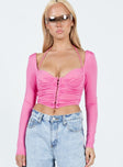 product Princess Polly Full Sleeves Sweetheart  Galyn Long Sleeve Top Pink