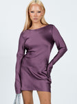 product Princess Polly High Neck  Namara Long Sleeve Mini Dress Purple