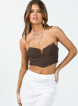 product Princess Polly Sleeveless Crew Neck  Jordyn Bustier Brown