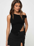 product Princess Polly Sleeveless Square Neck  Karre Off The Shoulder Top Black