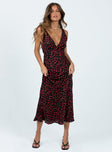 product Princess Polly V-Neck  Nellie Maxi Dress Black/Red Floral