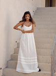 product Princess Polly Crew Neck  Milden Linen Blend Maxi Dress White