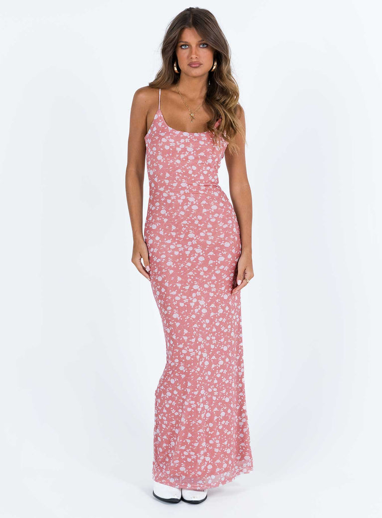 product Princess Polly Sweetheart Neckline  Knox Maxi Dress Pink Floral