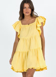 product Princess Polly Square Neck  Jayson Mini Dress Yellow